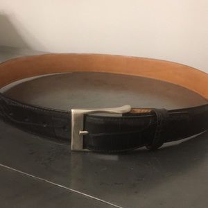 Mens alligator belt matte finish